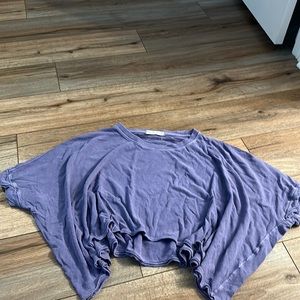 Free People Flowy Crop Shirt